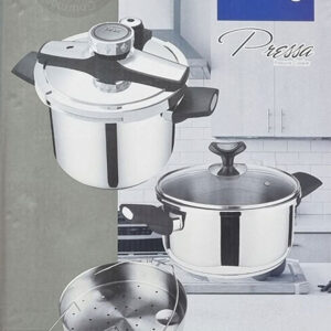 زودپز دوقلو ۵و۷ لیتر کرکماز مدل korkmaz 5+7 inox